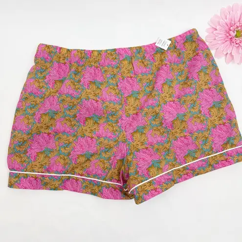 BedHead PJ’s Pajamas X Liberty Fabrics Two (2) Piece Set Top Shorts Woven Cotton Size XL