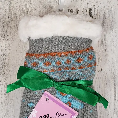 NWT Mari Clare Sherpa Lined Knit Winter Holiday Design No
