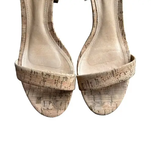 Schutz - Bebethy Cork Ankle Strap Block Heel Sandals Sz 9