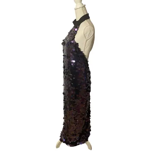 Bronx and Banco Chantal Noir Gown Dress In Black Multi Women's 8 Sequin