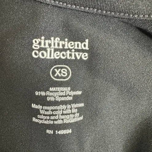 Girlfriend Collective scoop necked black jumper with pockets size XS NWT