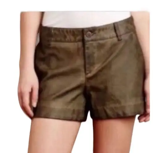 Anthropologie Pilcro quilted vegan breather mini shorts in bronze hue size 25 Tan