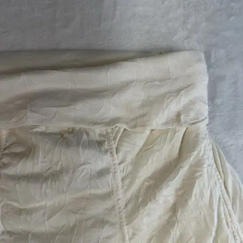 Vtg Y2K SURREALIST Sz 4 Maxi Skirt Foldover Waist Ruched Flared Cottage Boho