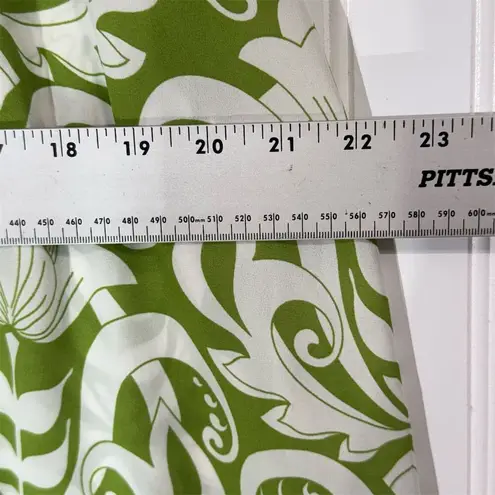 Rose + Olive Green White Floral Peasant Blouse Tassel Tie Boho Cottagecore L/XL Size 1X