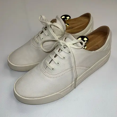 OluKai Kohu Women's Canvas Sneaker Shoes Collapsible Heel Cream Off White Size 8