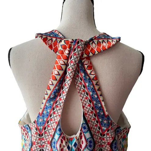 Bisou Bisou Women’s Dress Size 8 Boho Sleeveless Multicolor Tribal Southwest