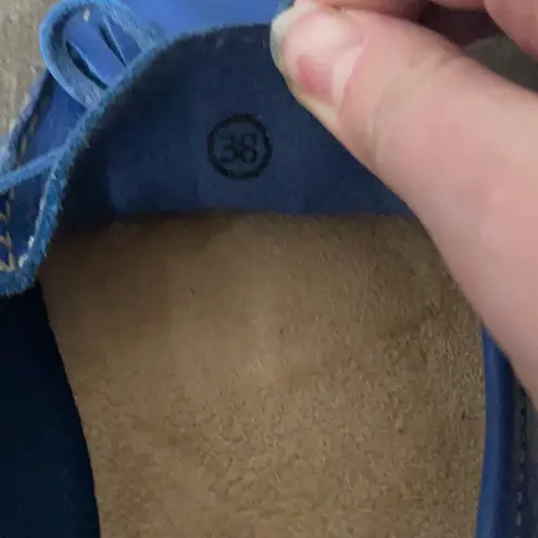 Rossi & Caruso blue driving loafers size 38 EU