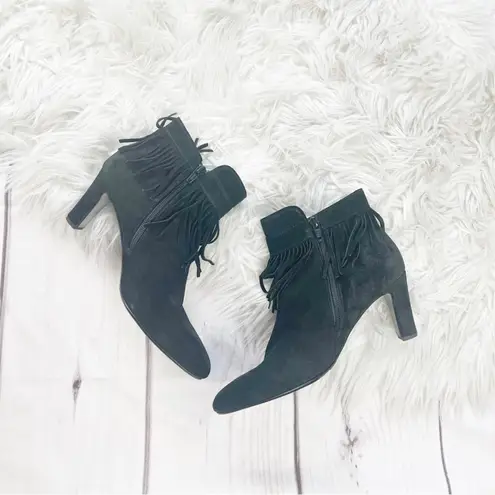 Gabor Ladies Modern Suede Ankle Boots in Black Size UK 5 / US 7