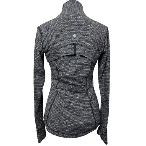 Lululemon Define Jacket Women's Size 6 Luon Black Heathered Variegated Knit