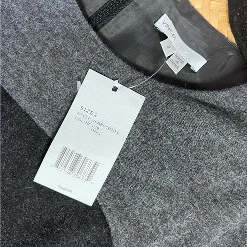 Vince Nwt  gray colorblock shift dress wool angora blend