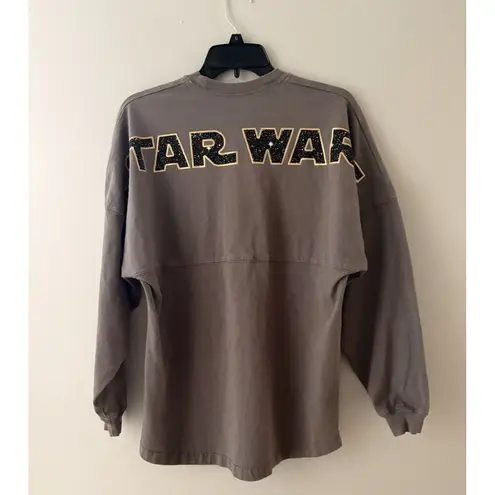 Spirit Jersey Star Wars Shirt Small Gray Disney Parks Puff Print Galaxy’s Edge *