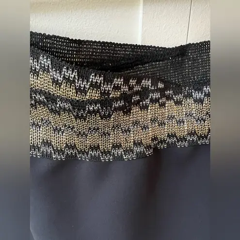 River Island Plus NWOT Bikini Bottom Black With Gold Embroidered Detail Size 22