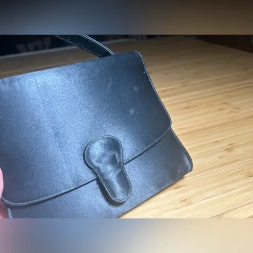 Vintage Pappagallo Small Boxy Black Satin