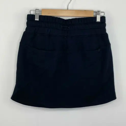 Koral Serein Matte Black Green Drawstring Mini Skirt Women's Size Small S