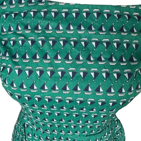 Emily and Fin Women's Green Sailboat Print Off