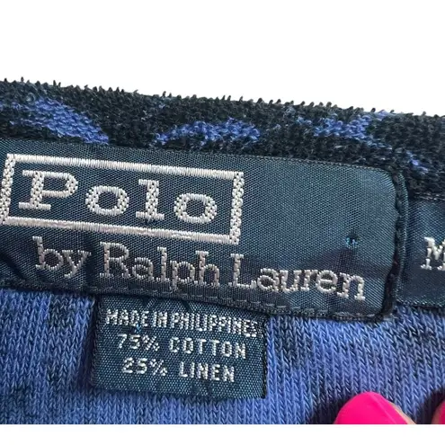 Polo by Ralph Lauren Vintage Women's Top Terry Cloth Medium Black