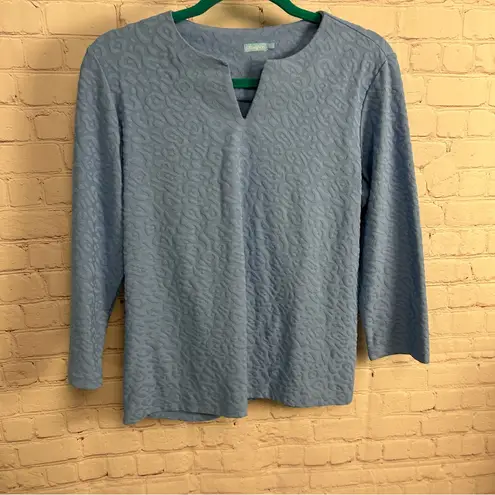 J. McLaughlin set of two textured animal print 3/4 sleeve blouses size Large