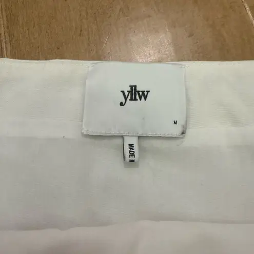 Yellow The Label DELIA MINI SKIRT — WHITE Size M