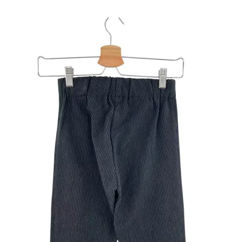 Joseph Pinstripe Leggings Trousers Gabardine Stretch Black Size 34 US 2