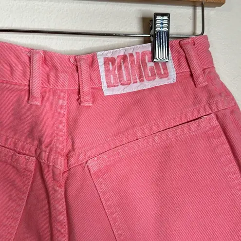 Bongo Vintage 90s  light pink denim jean shorts big logo on back size 5 thumbnail 7