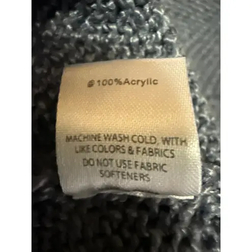 Rumored Women's Blue Knit Long Sleeve Crew Neck Pullover Sweater Top Size M/L Size M