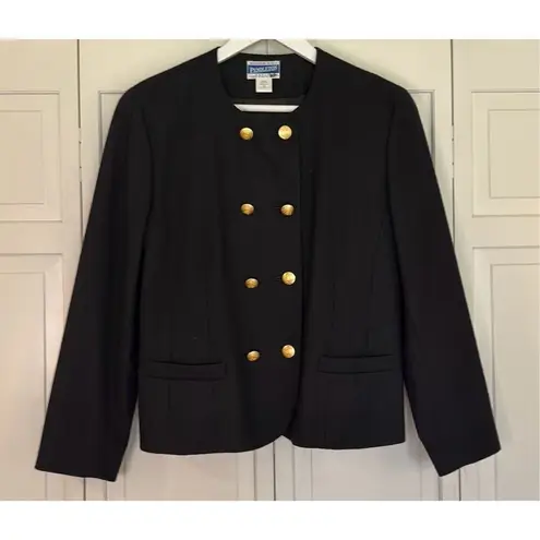 Pendleton blackāpeacoat 100% virgin wool size 12