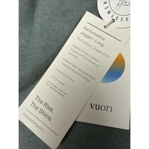 Vuori Women's Performance Jogger Long Stormy Heather Green Size XS New w/tag