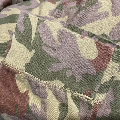 Norma Kamali 100% Organic Cotton Camo Top Large