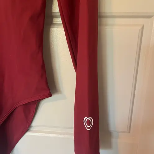 Monat Women's Red Long Sleeve Turtleneck Bodysuit S