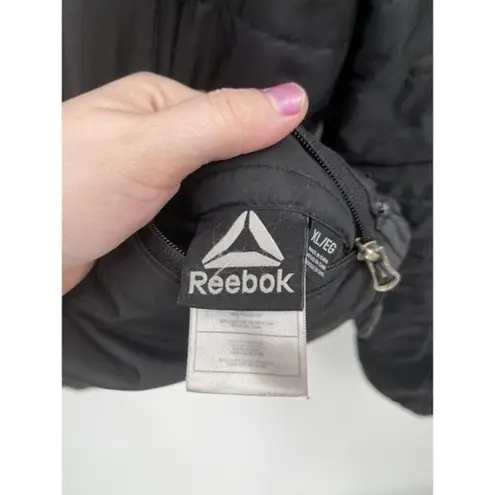 Reebok  Reversible Sherpa Puffer Women XL Polyester Filled Flawed Zip Jacket