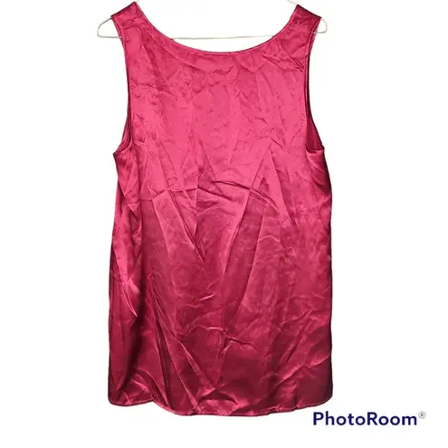 J. Jill Woman’s Red Silk Basic Sleeveless Casual Tank Top Size Medium