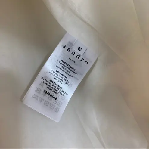 Sandro Kimy Off White Textured Blazer