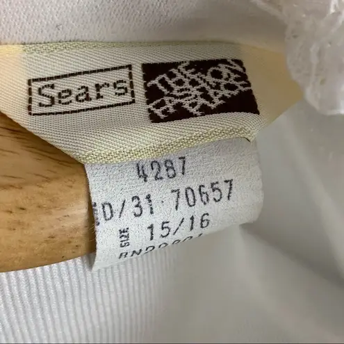 Vintage 70’s junior Sears Fashion Place Victorian style lace top midi dress Black Size 8