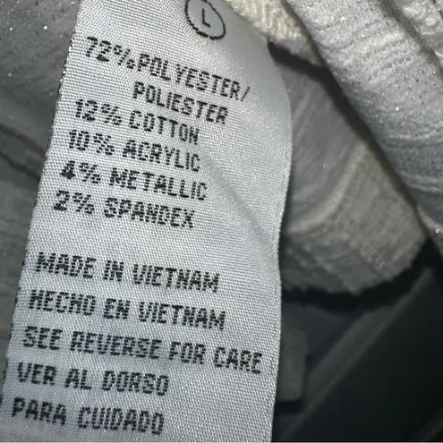 Shelby & Palmer White / Cream Textured Shimmer Blazer Size Large