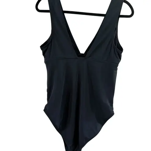 Ingrid & Isabel Black One Piece Swimsuit V Neck Size L