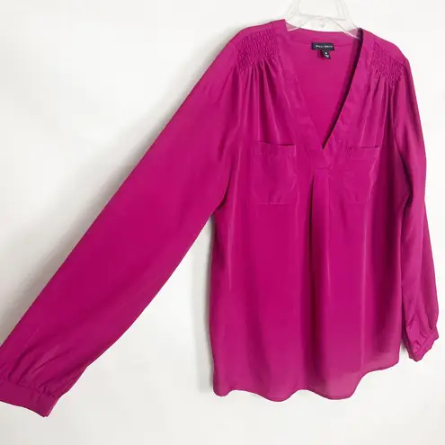 Willi Smith Fuchsia Pullover Long Sleeve Top Size Medium