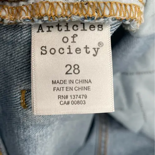 Articles of Society  High Rise Denim Shorts in Color Salt Aire Size 28 NWT