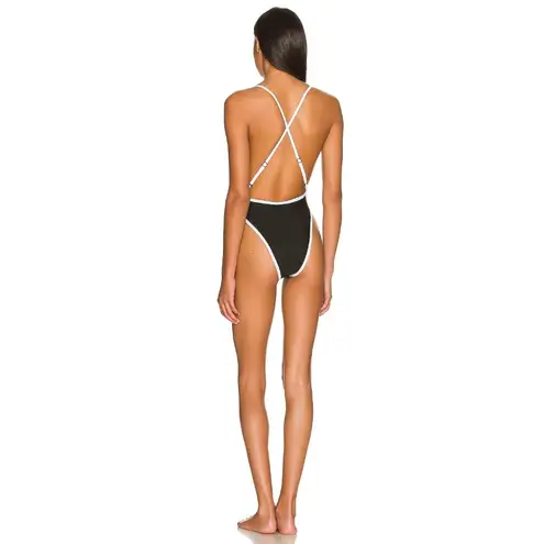 Agua Bendita Mabelle Thoughts Reversible One Piece in White Black Medium New