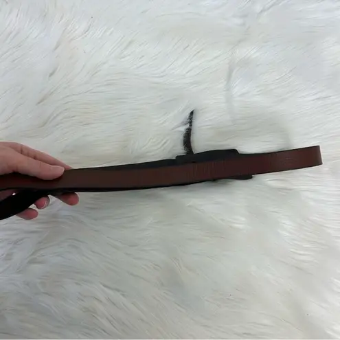 Genuine Leather Braided Wrap Detail Brown Belt Size XL