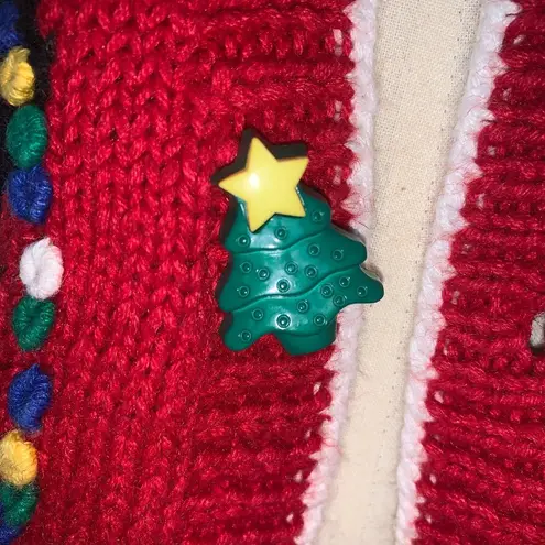 Excellent Village Peddler Christmas Penguins Embroidered Sweater Size XL Red