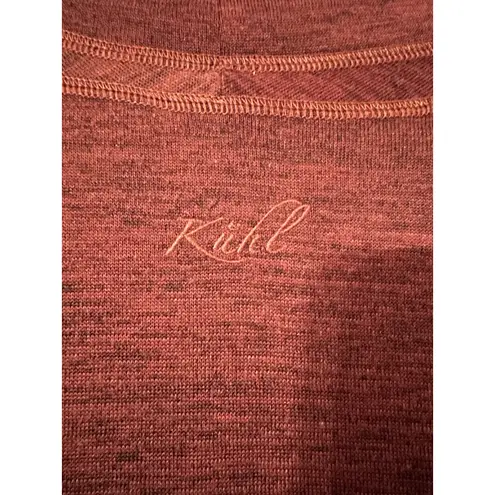 Kuhl LEA Rosewood Cowl Neck Long Sleeve Thumbhole Pullover Sweatshirt M Preppy