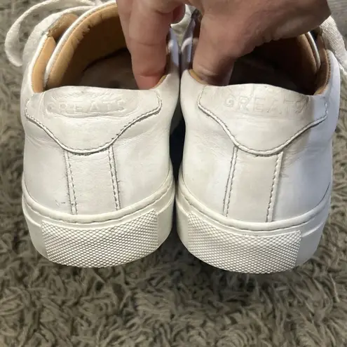 Greats Brooklyn Shoes Royale Womens 8 White Leather Sneaker Lace Up EU 38 Used
