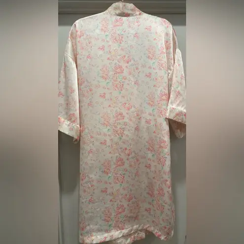 VTG Cream & Light Pink Romantic Floral Print Mid