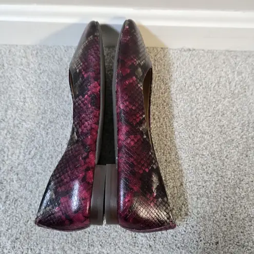 Frye  Dana Ballet Flats‎ In Multi Berry Reptile Womens Size 9