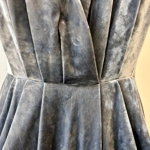 BCBGeneration EUC  Crushed Velvet Racerback Midi in Grey Frost Size Small