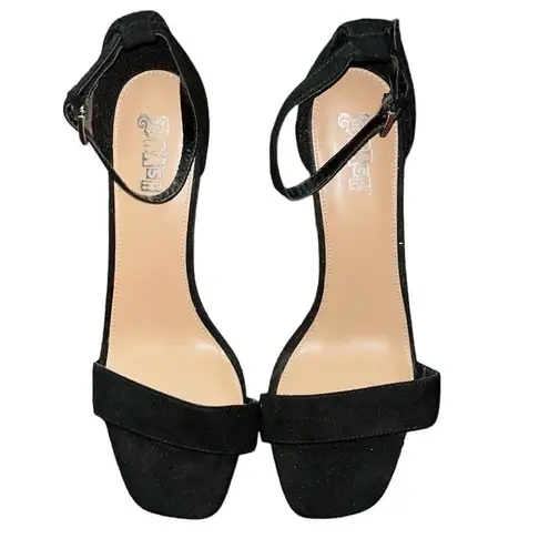 Brash  Black Faux Suede Sandals(Size 10)