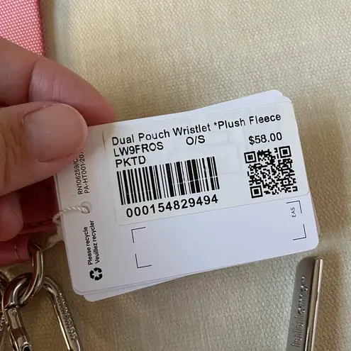Lululemon Dual Pouch Wristlet *Plush Fleece - Pink Tide thumbnail 5