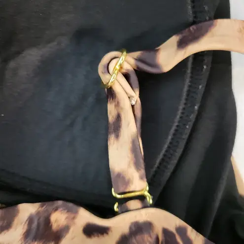 Pursuit Womens Swimsuit Size 10 Brown Leopard Print 2