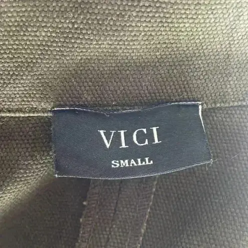 VICI  Jacket Spring Coat and Faux Vegan‎ Leather Sleeves