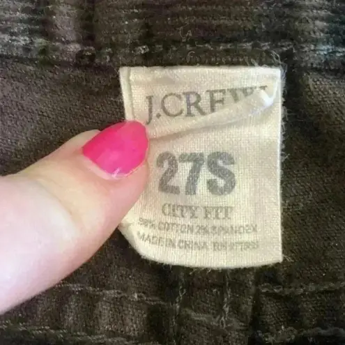 J.Crew  brown corduroy city fit size 27 jeans